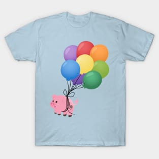 Flying Pig - Balloons T-Shirt